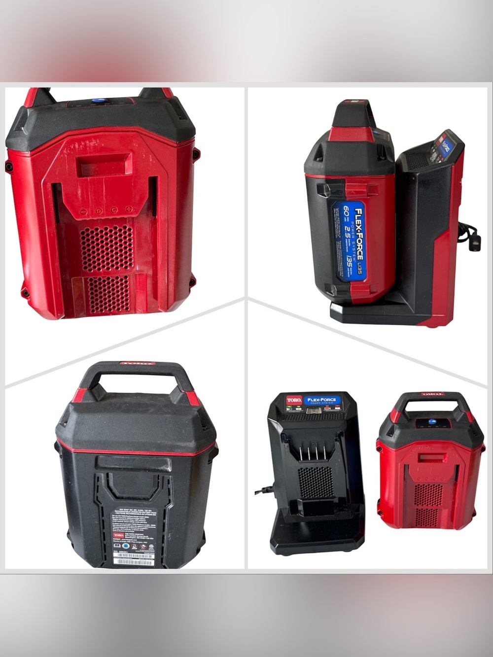 Toro Flex Force L135 Power System 88602 Battery And Charger 60 -Volt, 2.5 Ah